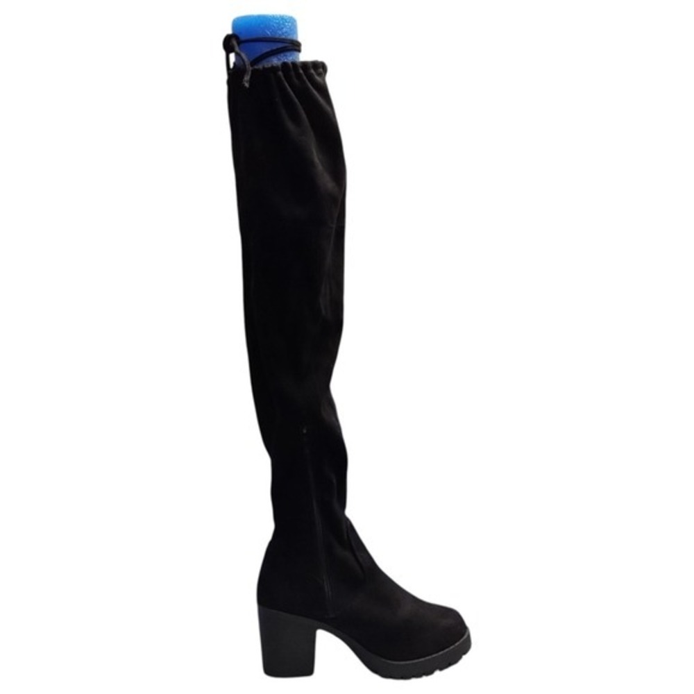 ZIGIsoho Winter Boots Womens Size 7 Black Textile Fabric Over The Knee‎ Pull-On